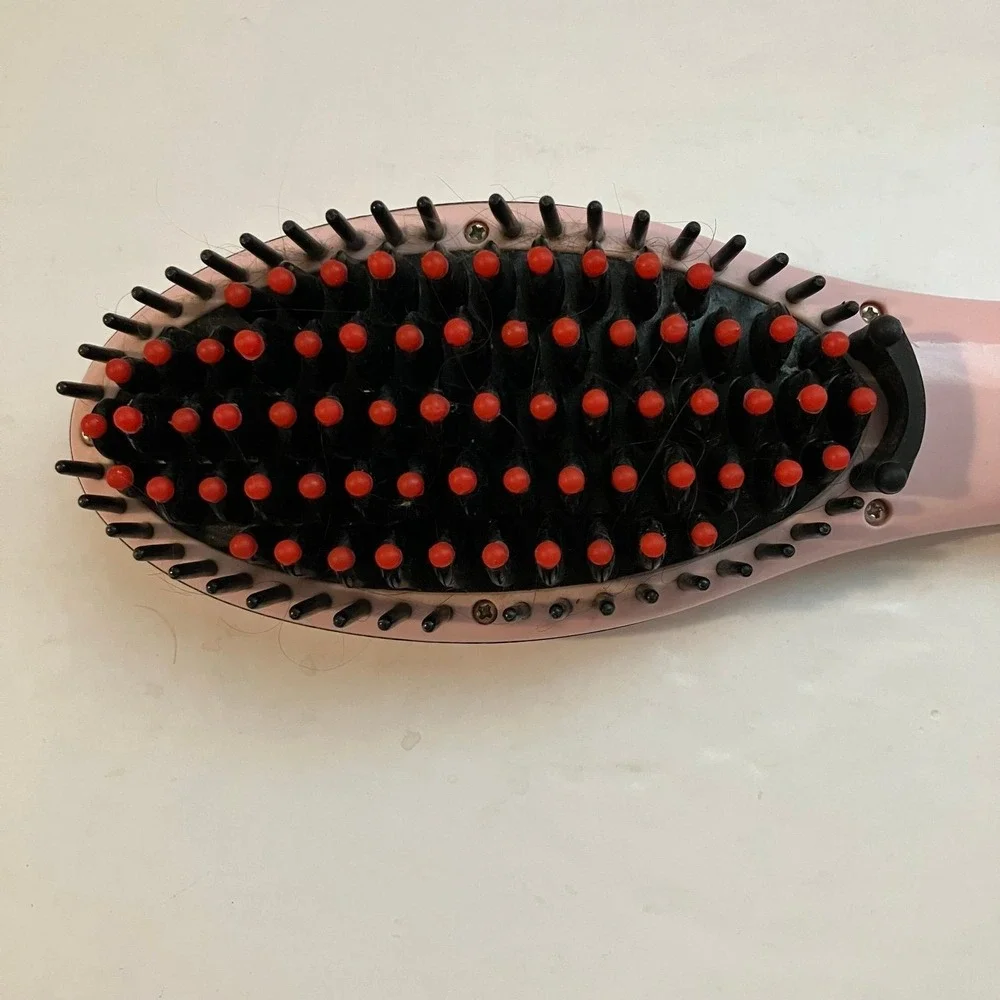 NASV Hair Straightener Brush ceramic Heating Hair Straightening irons brush
